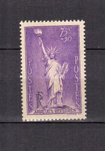 Frankreich 1936 Statue von Bartholdi Y&T 309 Briefmarke MH /TE4781 - Bild 1 von 1
