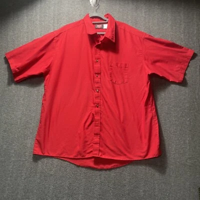 Classic button up work shirt  Short Sleeve Red Kap Uniform 3XL XXX Large - Image 1 of 4