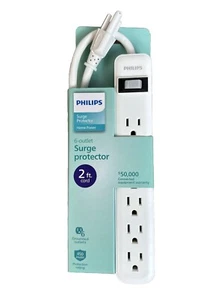 Philips Home Power 6-Outlet AC Surge Protector with 2ft Extension Cord - Picture 1 of 1
