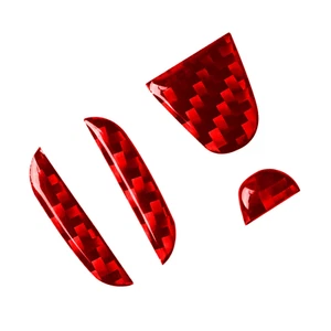 Carbon Fiber Red Steering Wheel Center Stickers For 2007-2021 Honda Accessories - Picture 1 of 7