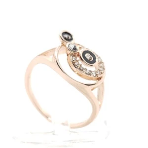 a101 Fashion Marriage Wedding Engagement Women Rose Gold Plated Round Ring Sz 7 - Picture 1 of 1