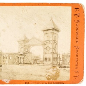 Rochester Driving Park Gate Stereoview c1870 Woodward New York Photo Card G794