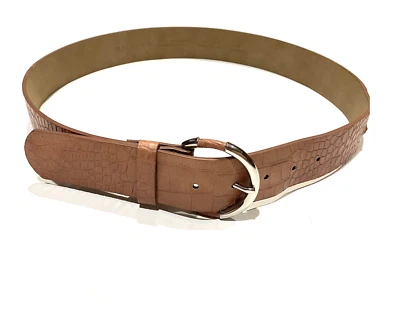 Cinturón Halógeno Nordstrom Marrón Talla S Plateado Hebilla Accesorio Tostado Foto 1 de 4