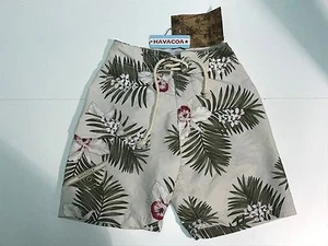 NEW Boys Havacoa Hawaiin Flower Print Board Shorts SWIMSUIT O-4/6 Sz 4 RTL $75 - Picture 1 of 2
