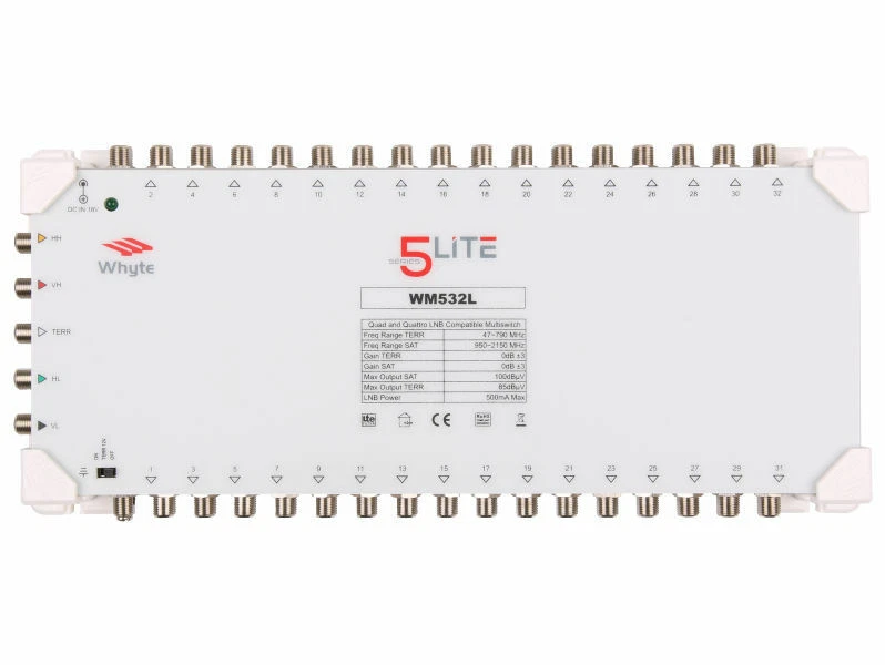 WHYTE 5 Lite Multiswitch 5 In x 32 Out c/w PSU (Earth Bars Not Included)  - Image 1 of 1