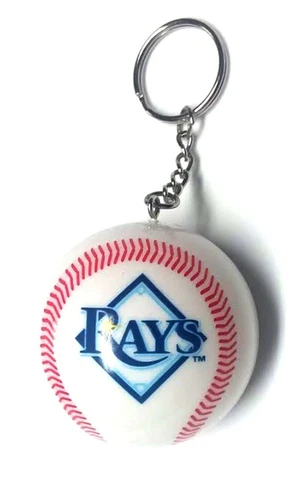 TAMPA BAY RAYS KEYCHAIN BALL 2" ROUND LICENSED NEW MLB CHARM PULL Cover