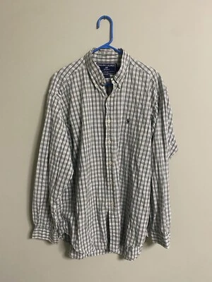Ralph Lauren Sport длинным рукавом клетку рубашка на пуговицах XL 100% хлопок - Изображение 1 из 4