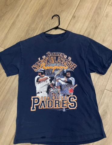Vintage 1998 San Diego Padres League Champs Navy T-Shirt Gift Men's Cover