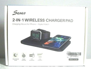 Seneo SNPA150AB-USAA1 iWatch/iPhone Dual Wireless Charging Pad - Black - Picture 1 of 4