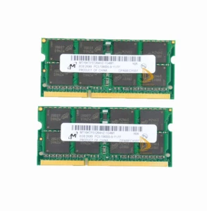 Micron 2x 8 GB 2RX8 DDR3 1333 MHz PC3-10600S 204 PIN SODIMM RAM memoria laptop! AA - Foto 1 di 11