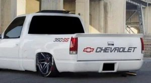 Chevy Trucks 350 SS Tailgate Decals Kit Red & Black Gloss 1500 Single Cab 4 Door - Foto 1 di 1