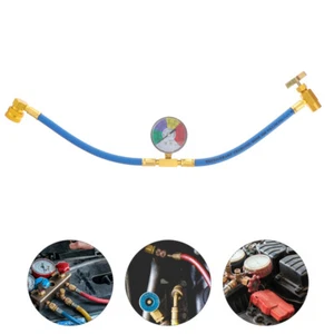 Air Conditioning Refrigerant Charging Hose with Gauge for Car (1/2 Thread) - Picture 1 of 12