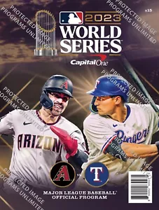2023 MLB OFFICIAL WORLD SERIES PROGRAM CONGRATULATIONS TEXAS RANGERS CHAMPIONS! - Picture 1 of 1