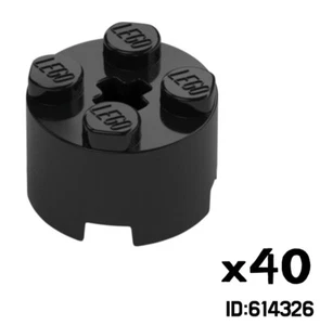 LEGO X40 LADRILLO REDONDO Ø16 CON CRUZ COLOR NEGRO 614326 6143 - Imagen 1 de 1