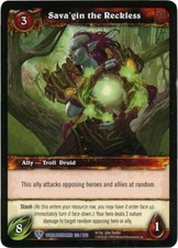 Cryptozoic WoW TCG Worldbreaker Sava'gin the Reckless (R) NM