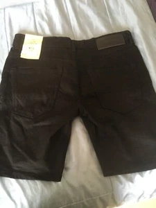 Shorts, denim, black, turn up, size W30, never worn - Picture 1 of 2