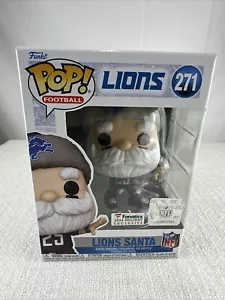 🔥 Funko POP! NFL Detroit Lions 2024 Santa Football Figure #271 - SOLD OUT 🔥 - Picture 1 of 7