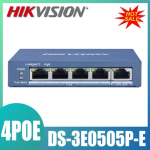 Hikvision DS-3E0505P-E 4 Port 100 Mbps Gigabit Unmanaged POE Switch Plug & play - Picture 1 of 7