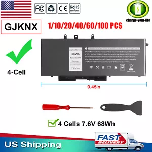 LOT GJKNX Battery For Dell Latitude 5480 5580 5490 5491 5590 5591 GD1JP 68Wh - Picture 1 of 12
