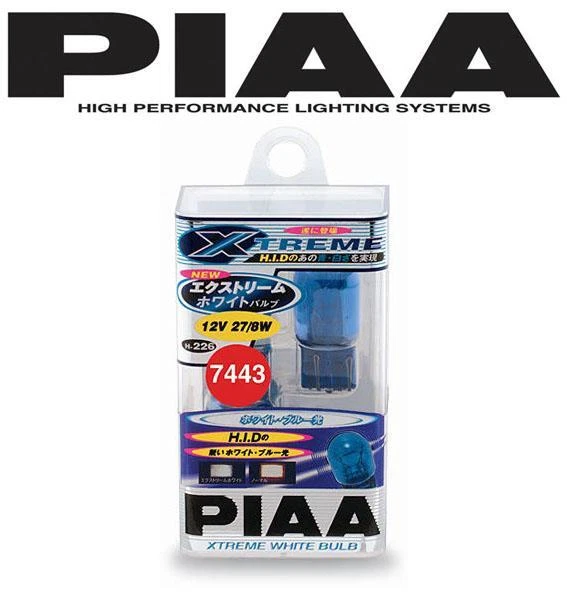 PIAA Xtreme White DRL Error Free Bulbs T20 7443 Super Bright 27/8W Output H226 - Image 1 of 1