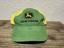 John Deere Toddler Snapback Trucker Hat Ball Cap Green Yellow One Size - See Pic