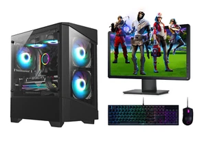FCS Fast Gaming PC 22" Bundle Intel Quad i5 16GB SSD+HDD Windows 10GTX1050Ti - Picture 1 of 10