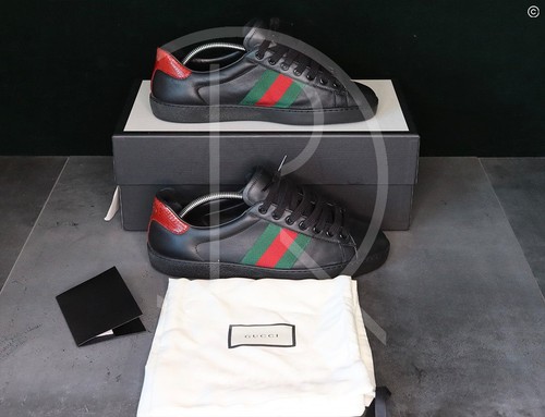 Gucci Ace 'pelle nera' (41 5) ‍⬛