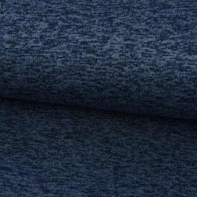 Sweatstoff Stricksweat dunkelblau blau meliert 1,55m - Bild 1 von 4