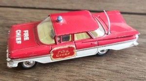 Vintage Corgi Toys 439 Chevrolet Impala Fire Chief Red Car Made in Great Britain - Picture 1 of 7