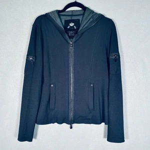 Sundance Cino Sweater Womens L Gray Full Zip Cardigan Hood Sustainable - Picture 1 of 10