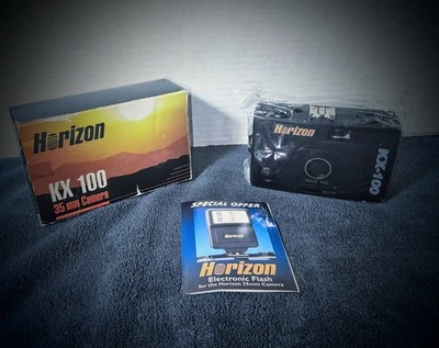 ​Cámara fotográfica Horizon KX-100 35 mm de colección nueva en caja/sellada nueva de stock sin enfoque con caja y volante Foto 1 de 4