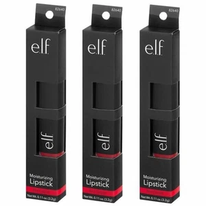3 X elf / e.l.f. Moisturizing Lipstick Red Carpet 82640 Net Wt. 0.11 oz / 3.2g - Picture 1 of 1