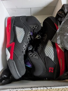 Size 10.5 - Jordan 5 Retro Top 3 Black 2020 - Picture 1 of 5