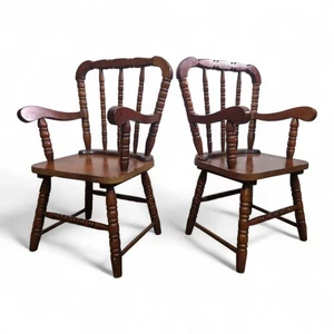Childs Armchair / Teddy Chair - Vintage spindle turned reading chair 1 of Pair - Picture 1 of 14