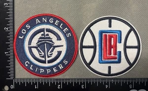 2er Set Los Angeles Haarschneidemaschine Bügelbild bestickt Patch Basketball - Bild 1 von 1
