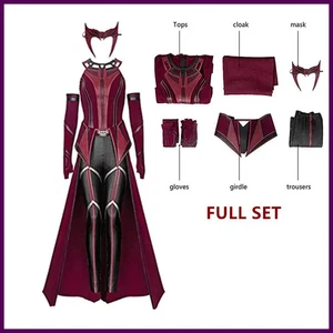 Scarlet Cosplay Hexe Maximoff Wanda Vision Cosplay Kostüm Kopfbedeckung Umhang - Bild 1 von 24