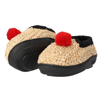 Paar Strohschuhe "Der Klassiker", Einbändelung schwarz - Bild 1 von 4