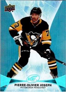 2020-21 UD Ice Base Ice Blue 90 Pierre-Olivier Joseph Pittsburgh Penguins - Picture 1 of 2