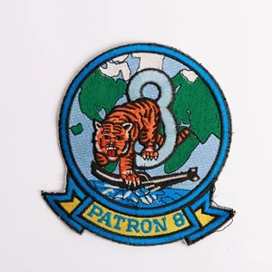 Vintage U.S. Navy Patron 8 Squadron Patch Iron on - Imagen 1 de 4