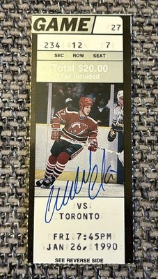 1/26/1990 WENDEL CLARK 1 PUNCH KNOCKOUT of FETISOV Signed TICKET STUB Leafs GR8 - Image 1 of 2