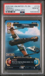 2025 Star Wars Unlimited JTL Fireball Prestige serializzato #007/250 PSA 10 🔥 - Foto 1 di 1