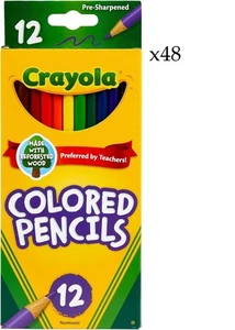 48 - 12 Count Packs of Crayola Colored Pencils Bulk School Supplies - Picture 1 of 1