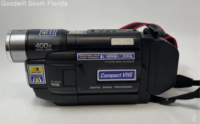 JVC GR-AXM23OU Compact-VHS Black Video Recorder Camera With Strap Not Tested - Image 1 of 4