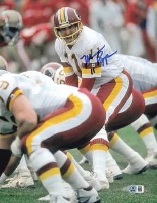 Foto autografiada de Mark Rypien 11x14 de los Washington Redskins Beckett BAS QR #BS30523 Foto 1 de 2
