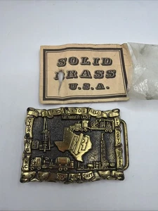 XC23123 VINTAGE 1978 **IF YOU AIN'T OILFIELD YOU AIN'T SH!T** MESSING GÜRTELSCHNALLE - Bild 1 von 9