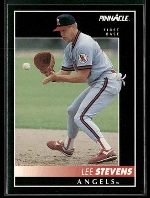 Lee Stevens 1992 Pinnacle #453 California Angels - Image 1 of 2
