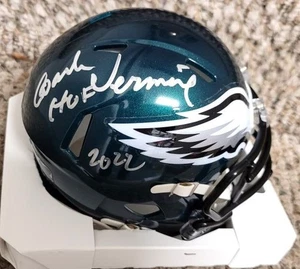 Autographed COACH VERMEIL "HOF 2022" Philadelphia Eagles Mini Helmet w/ COA - Picture 1 of 1