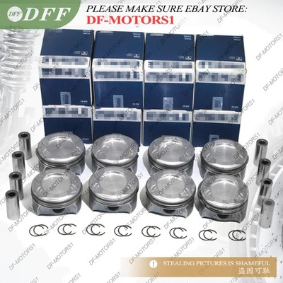 Juego de 8 pistones y anillos STD para Mercedes-Benz E63 G63 S63 AMG W212 W463 5,5 L M157 Foto 1 de 4