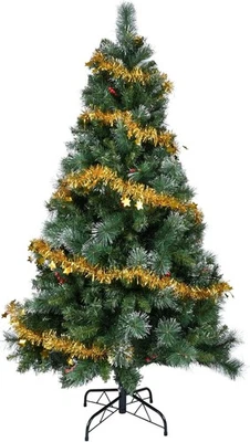 YEAUPE PRO Albero di Natale Artificiale 180 cm - 800 Punte con Bacche Rosse pvc verde