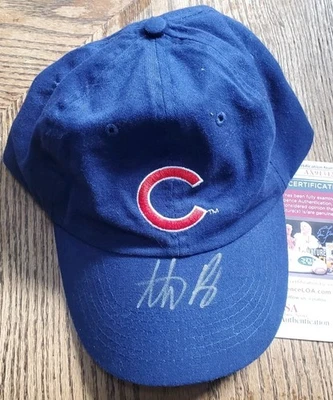 NICE Autographed Chicago Cubs Anthony Rizzo Baseball Hat Cap MLB JSA COA - Image 1 of 4